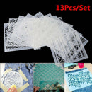 13pcs Embossing Template Scrapbooking Walls Painting Layering Stencils DIY