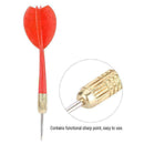 3Pcs/Set Steel Needle Tip Darts Brass Barrel with Plastic Wing Flight Fligh W3G9
