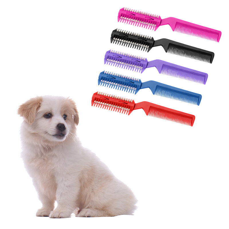 Pro  Small Pet Dog Cat Hair Trimmer 2 Razors Comb Cutting Tool Random Color.