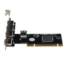 PCI To USB 2.0 Expansion Card Controller Adaptor Hub Converter For PC