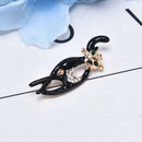 Crystal Cat Brooches Pin Decoration Corsage Badge Fashion Brooches Jewelry G BX