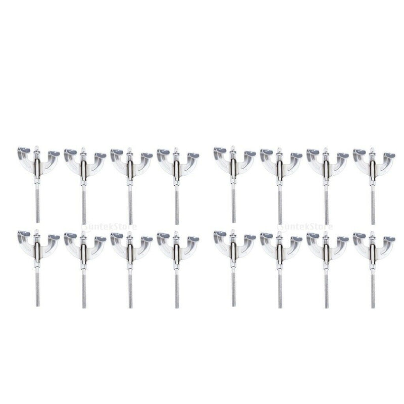 16x Bass Drum Claws Hook W/ Tension Rods For Drum Parts Repair