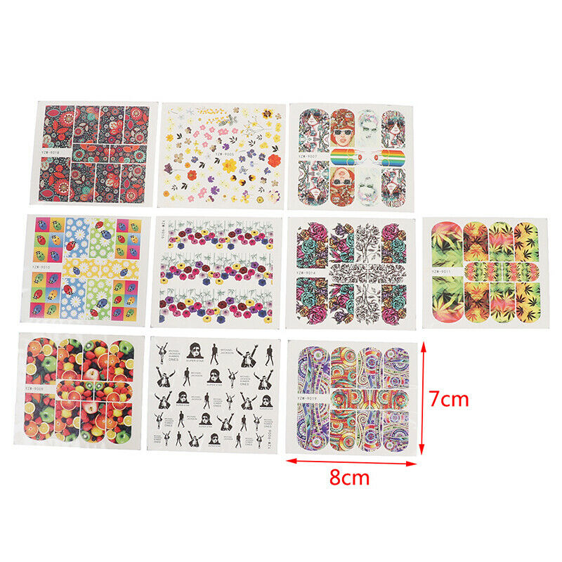 5pcs Mixed Stickers For Nails Abstract Manicure Nail Art Decoration Stic Ew