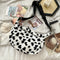 Plush Cute Milk Cow Women Handbags Cartoon Chest Shoulder Messenger Bags Totes