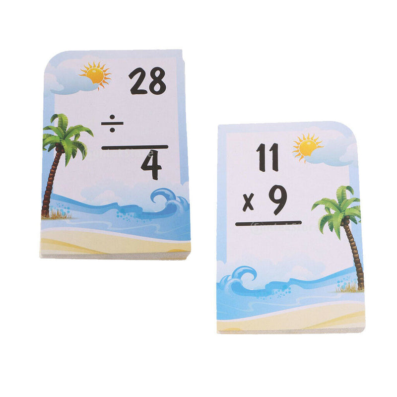 72 Pcs Child Learning Math Flash Cards for Multiplication & Division