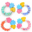 Healthy Baby Kids Rattles Biting Teething Teether Balls Toys Circle Ring  ï¼D