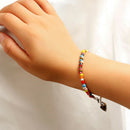 Boho Multicolor Bead Heart Pendant Bracelets Bangle Charm Women Jewelry Gift Gw
