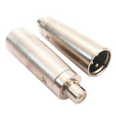 3 Pin XLR Plug Male to RCA Female Audio Adapter Connector Microphone AmplifierMO