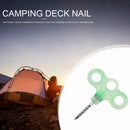 Outdoor 3 Holes Luminous Threaded Tent Peg Camping Cord Rope Fastener Nail