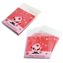 200pcs Self Adhesive Merry Christmas Plastic Cookie Candy Cellophane Xmas G N1Q3