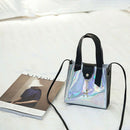 Pu Tote Bag Small Purses And Handbags Rainbow Mini Transparent Shoulder MessH5L6