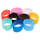 9x Portable Silicone Round Nonslip Water Bottle Mug Cup Sleeve Protect Cover
