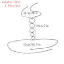 Adjustable Metal Bikini Bralette Harness Necklace Crossover Body Chain Bra Lady