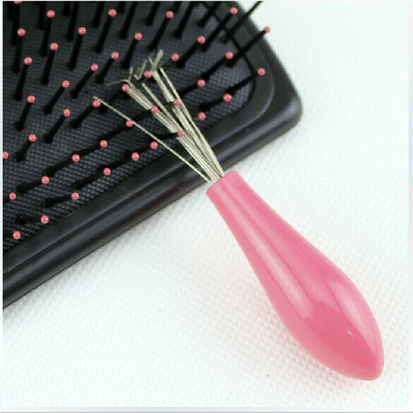 Comb Hair Brush Cleaner Cleaning Remover Embedded Tool Plastic Random Color