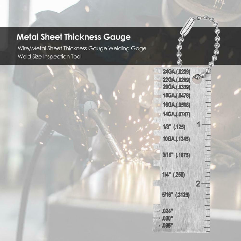 Wire/Metal Sheet Thickness Gauge Welding Gage Weld Size Inspection Tool