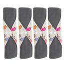 4 Pcs Bamboo Cloth Menstrual Pad Sanitary Napkin for Heavy Flow Leakproof