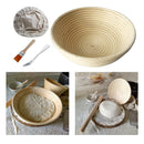 9.8" Round Bread Proofing Basket Bowl Bread Baking Kit with Cloth Liner