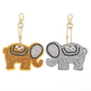 4pcs DIY Full Drill Diamond Painting Special Shaped Elephant Key Rings