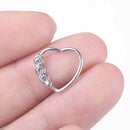 Heart Steel Barbell Cartilage Tragus Helix Stud Bar Earrings Nose RingPierci Gw