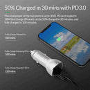 Orico 30W Dual Usb Car Phone Charger Usb 2.4A Type-C Pd 3.0 Cigarette Light