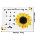 Backdrop Baby Monthly Milestone Blanket Calendar Soft Flannel Photo Prop Newborn
