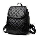 Women Plaid Leather Backpacks Casual Teen Girls School Travel Shoulder Bags