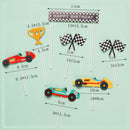 Racing Car Theme Happy Birthday Cake Topper Kids Shower Birthday Party DecoS Hn