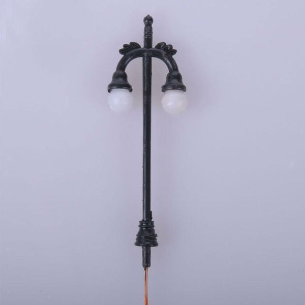 20pcs/pack 1:150 Scale LED Railway Train Double-Head Lamp Street Light Black