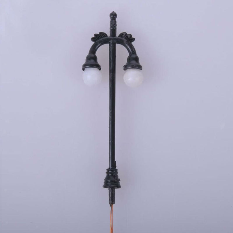 20pcs/pack 1:150 Scale LED Railway Train Double-Head Lamp Street Light Black