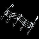 Creative Iron Musical Note Gate Hook Strong Wall Hanger Hook Free Nail (Whi R5D9