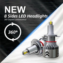 2X 6000K H7 Led Auto 1904 Car Headlight Bulbs 60W 9600Lm Car Styling Led Au