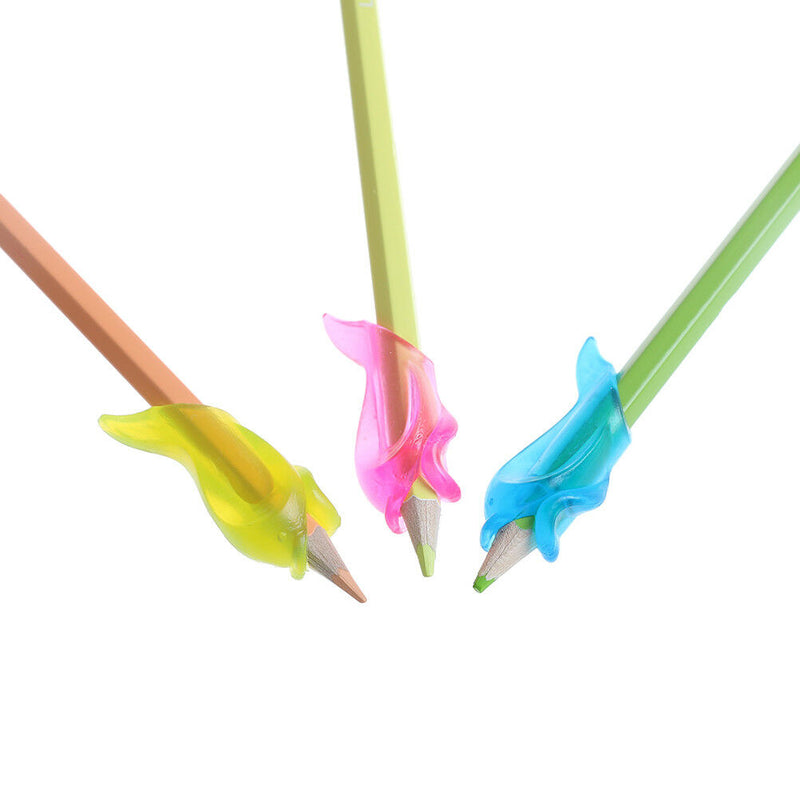 3X dolphin children pencil holder pen writing aid grip posture correction toolJR
