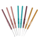 8pcs Plastic Handle Aluminium Head Crochet Hooks Sweater Sewing Needles Kit