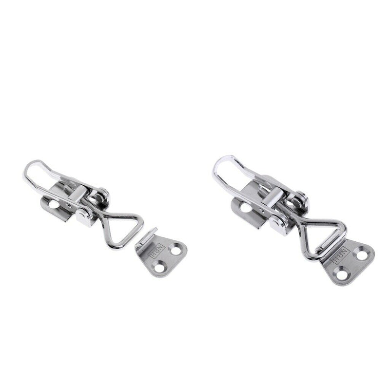2pcs Stainless Steel Hasp Clasp Latches, Marine Boat Anti-Rattle Cabinet Door