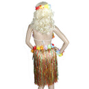 6pcs Hawaiian Fancy Dress Hula Grass Skirt Bra Flower Accessory Lady Costume