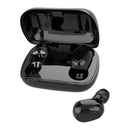 L21 Wireless Bluetooth 5.0 Headset 9D Stereo Headphone w/ Charging Box Black