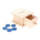 Montessori Coin Box Set w/ 5 Cions Kids Early Developing Movement Training