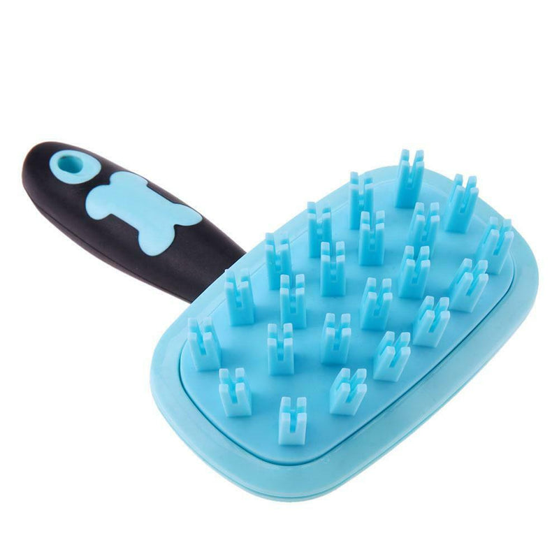 Pet Dog Cat Silicone Massage Comb Hair Removal Grooming Cleaning Brush Pink