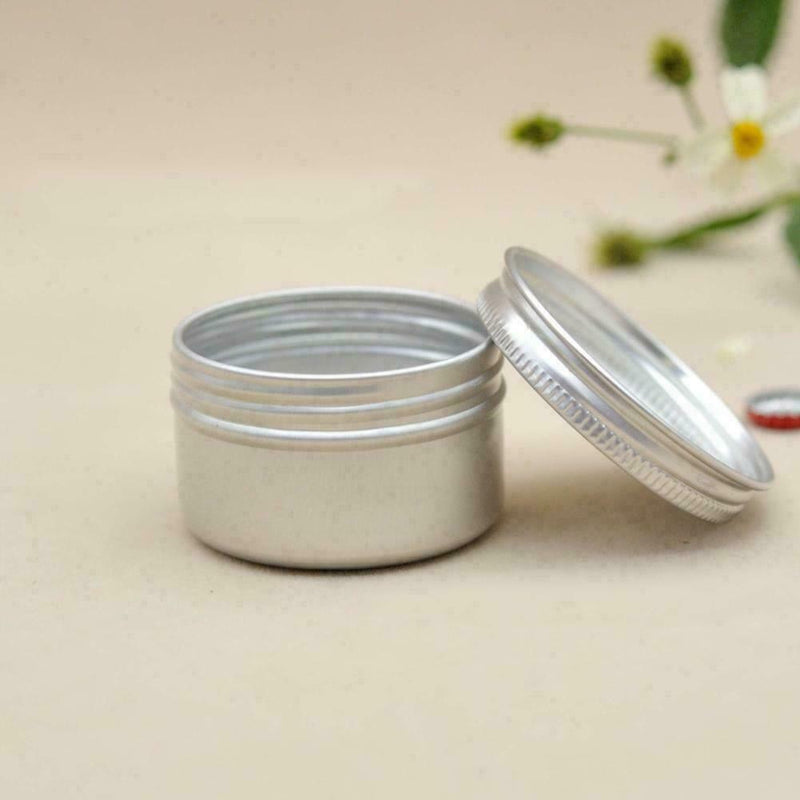50ml Empty Aluminium Balm cosmetic Tin pot jar containers Packing box R4T7