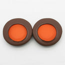 Headphone Ear Pads Cushions Replacement For Skullcandy Hesh, Brown+Orange