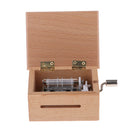 Natural Wooden Music Box Hand Crank Musical Box Blank Wooden Musical Gift - Keep