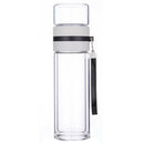 350Ml Travel Drinkware Portable Double Wall Glass Tea Bottle Tea Infuser Gl S6N1