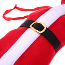 1pc Christmas Non-woven Belt Buckle Wine Bottle Cover Bag Party Table Decor