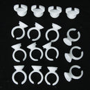 Eyelash Strip Holder Pallet Set & 100 Glue Rings Eye Lash Extensions Cups