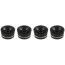 4-Piece Black Acrylic + Plastic Top Hat Guitar Speed Bell Knob Volume Tone