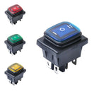 Blue 6 Pin On/Off/On 3 Position Rocker Power Switch With Backlight