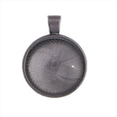 80pcs Round Pendant Trays Glass Cabochon Base 8 color Jewelry Making Craf FT