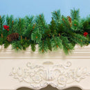 Christmas Artificial Garland Wreath 2.7M Hanging Ornament Rattan Green Xmas