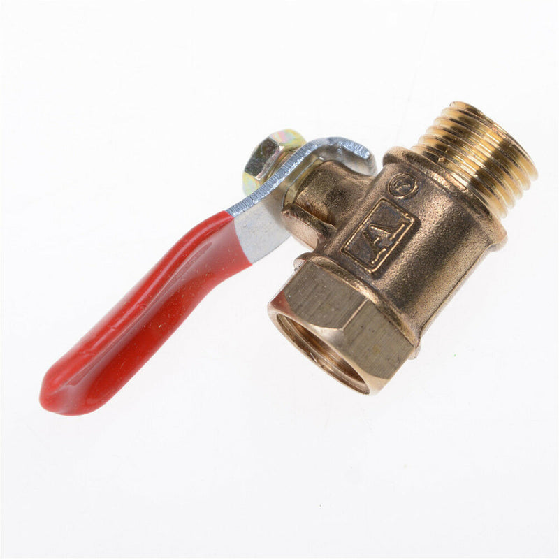 1/4'' M/F Full Port Inline Brass Water Air Gas Fuel Line Shut-off Ball Valve  Bt