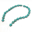One Strand Howlite Turquoise Carved Two-sided Sea Turtle With Charm Spacer Beads